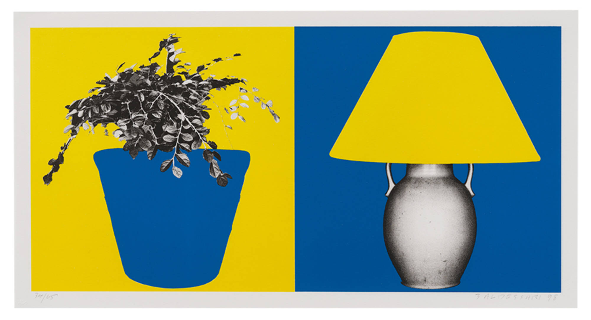 86: JOHN BALDESSARI, Plant and Lamp Y+B) < Modern Art & 18 October 2020 < Auctions | Los Angeles Modern Auctions (LAMA)